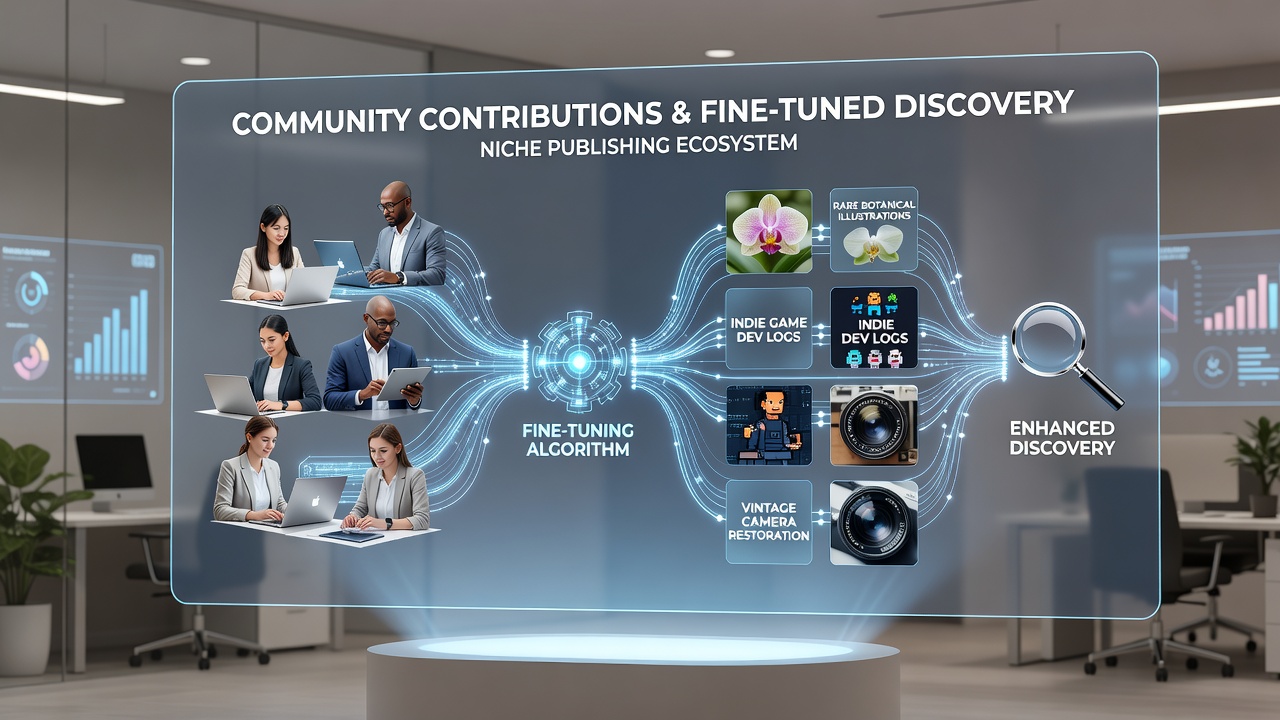 Dashboard view showing community feedback metrics influencing content ranking adjustments
