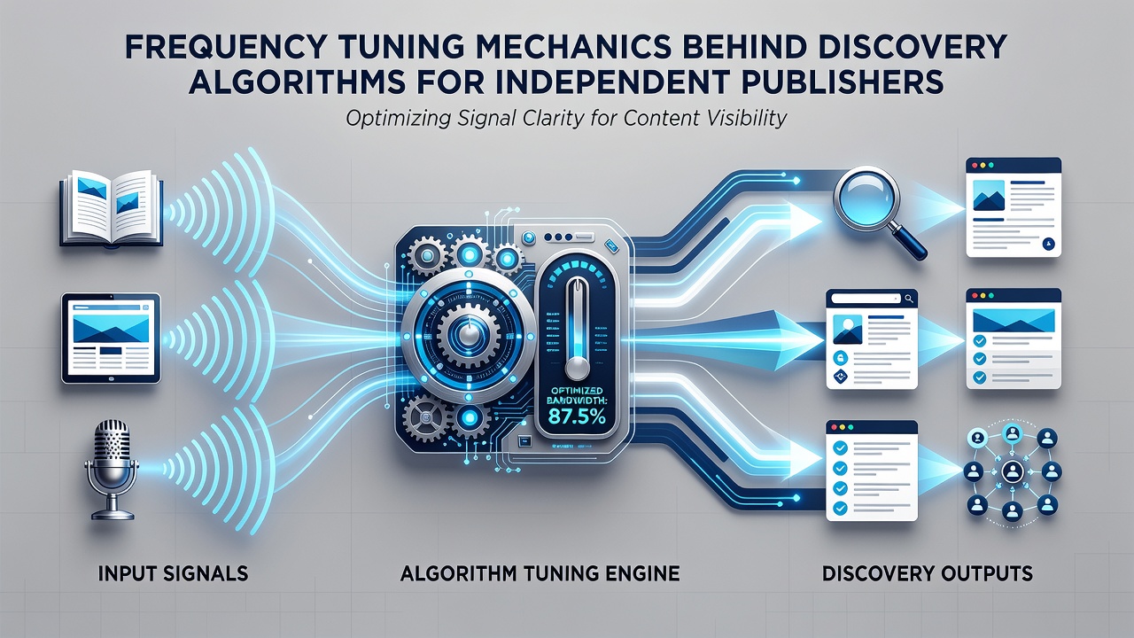Visualization of signal frequency adjustments in discovery systems affecting independent content platforms